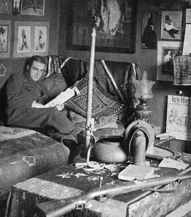 Framed Print : Bruce Bairnsfather in his workroom at Bishopton Framed Print : Bruce Bairnsfather in his workroom at Bishopton
