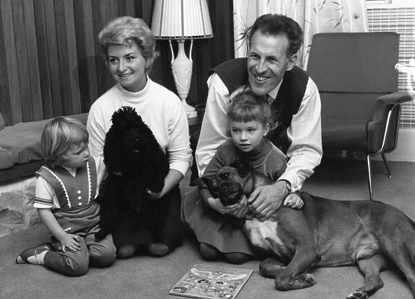 Bruce Forsyth (b. 1928) with family, wife Penny Calvert and children Debbie and Julia