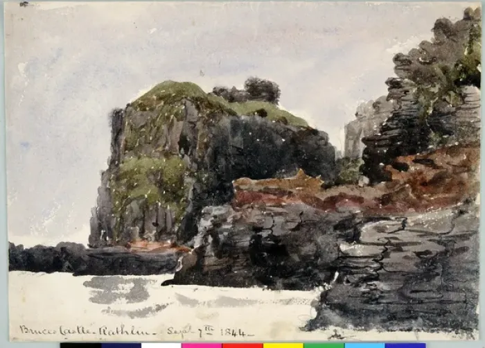 Framed Print : Bruces Castle, Rathlin Framed Print : Bruces Castle, Rathlin