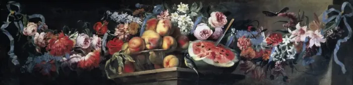Framed Print : BRUEGHEL, Abraham (1631-1697). Festoon of fruits Framed Print : BRUEGHEL, Abraham (1631-1697). Festoon of fruits