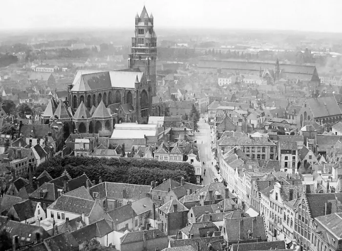 Framed Print : Bruges Belgium pre-1900 Framed Print : Bruges Belgium pre-1900