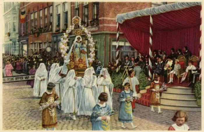 Framed Print : BRUGES PROCESSION Framed Print : BRUGES PROCESSION