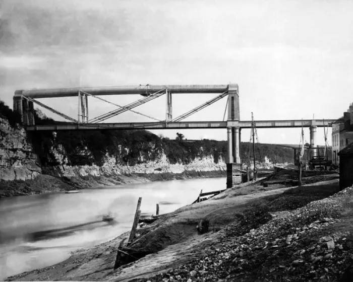 Framed Print : Brunels Iron Railway Bridge, Chepstow, UK Framed Print : Brunels Iron Railway Bridge, Chepstow, UK