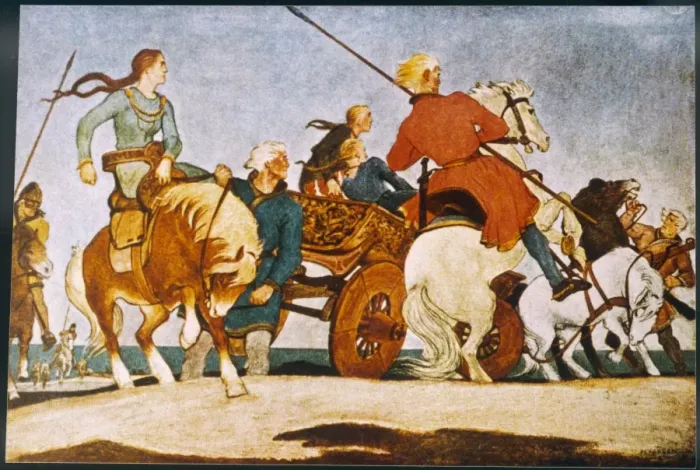 Framed Print : Brunhildes Departure Framed Print : Brunhildes Departure