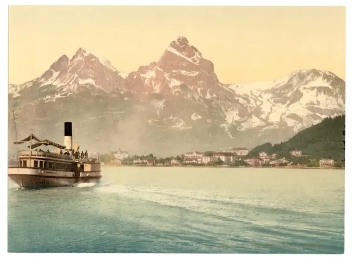 Framed Print : Brunnen and the Mythen, Lake Lucerne, Switzerland Framed Print : Brunnen and the Mythen, Lake Lucerne, Switzerland