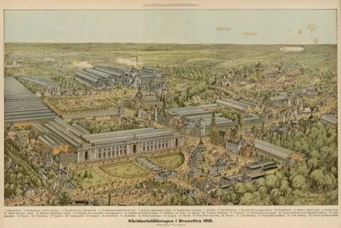 Framed Print : Brussels Exhibition 1910 Framed Print : Brussels Exhibition 1910