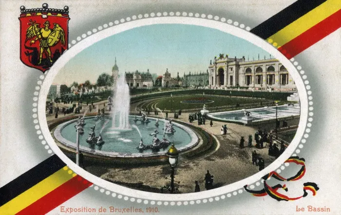 Framed Print : Brussels Exhibition of 1910 - Le Bassin Date: 1910 Framed Print : Brussels Exhibition of 1910 - Le Bassin Date: 1910