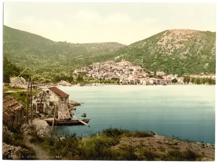 Framed Print : Bucarri (i. e. Buccari), from the east, Croatia, Austro-Hung Framed Print : Bucarri (i. e. Buccari), from the east, Croatia, Austro-Hung