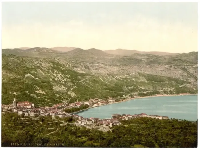 Framed Print : Bucarri (i. e. Buccari), from the west, Croatia, Austro-Hung Framed Print : Bucarri (i. e. Buccari), from the west, Croatia, Austro-Hung