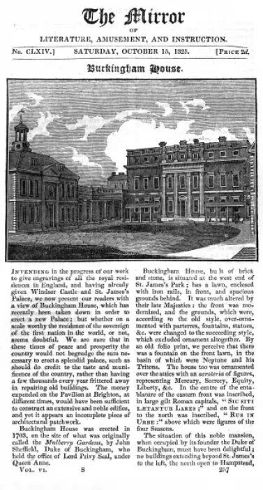 Framed Print : Buckingham House, 1825 Framed Print : Buckingham House, 1825