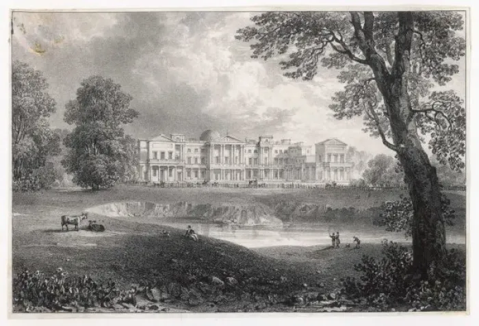 Framed Print : Buckingham House 1827 Framed Print : Buckingham House 1827
