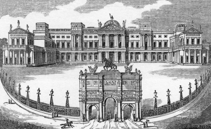 Framed Print : Buckingham House, 1830s Framed Print : Buckingham House, 1830s