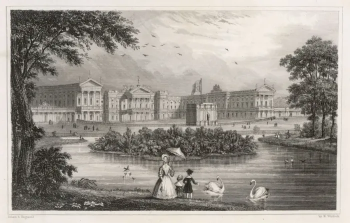 Framed Print : Buckingham Palace 1843 Framed Print : Buckingham Palace 1843