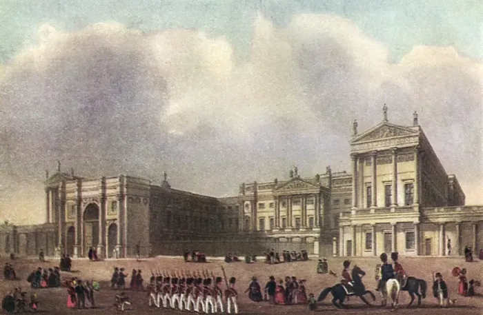 Framed Print : Buckingham Palace, c. 1820s Framed Print : Buckingham Palace, c. 1820s