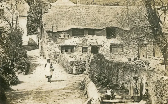 Framed Print : Buckland, Devon - pretty village scene Framed Print : Buckland, Devon - pretty village scene