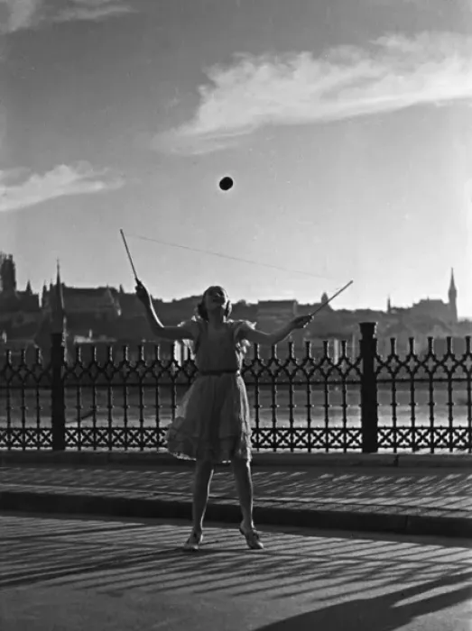 Framed Print : Budapest Girl Playing Framed Print : Budapest Girl Playing