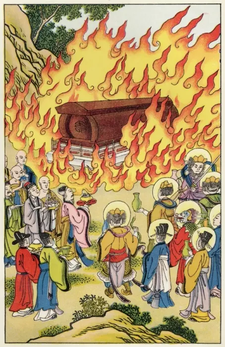 Framed Print : Buddhas Corpse Burns Framed Print : Buddhas Corpse Burns