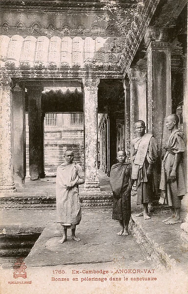 Buddhist Monks on Pilgrimage - Angkor Wat, Cambodia
