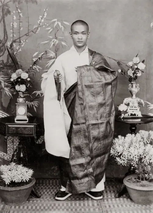 Framed Print : Buddhist priest, China, c. 1900 Framed Print : Buddhist priest, China, c. 1900