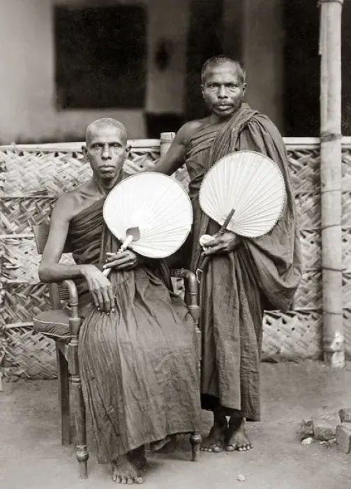 Framed Print : Buddhist priests, Ceylon (Sri Lanka), circa 1880s Framed Print : Buddhist priests, Ceylon (Sri Lanka), circa 1880s