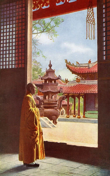 Buddhist scene on the island of Putou, China, East Asia