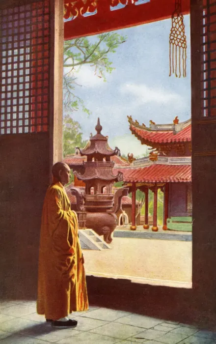 Framed Print : Buddhist scene on the island of Putou, China, East Asia Framed Print : Buddhist scene on the island of Putou, China, East Asia