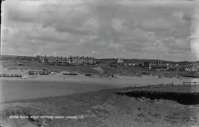 Framed Print : Bude from Efford Down Framed Print : Bude from Efford Down
