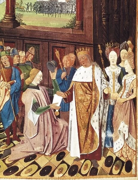 BUEIL, John V of (1406-1477). Charles VIII returned