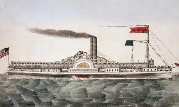 Framed Print : Buffalo & Chicago steam packet empire state: M. Hazard, Comm Framed Print : Buffalo & Chicago steam packet empire state: M. Hazard, Comm