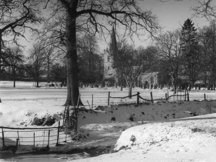Framed Print : Bugbrooke Snow Scene Framed Print : Bugbrooke Snow Scene