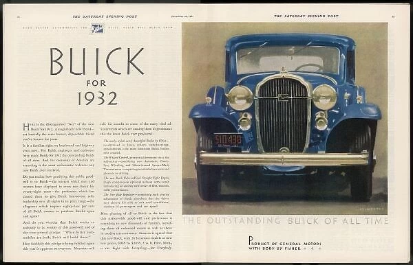 Buick for 1932. The outstanding Buick of All Time - the Eight with Everything