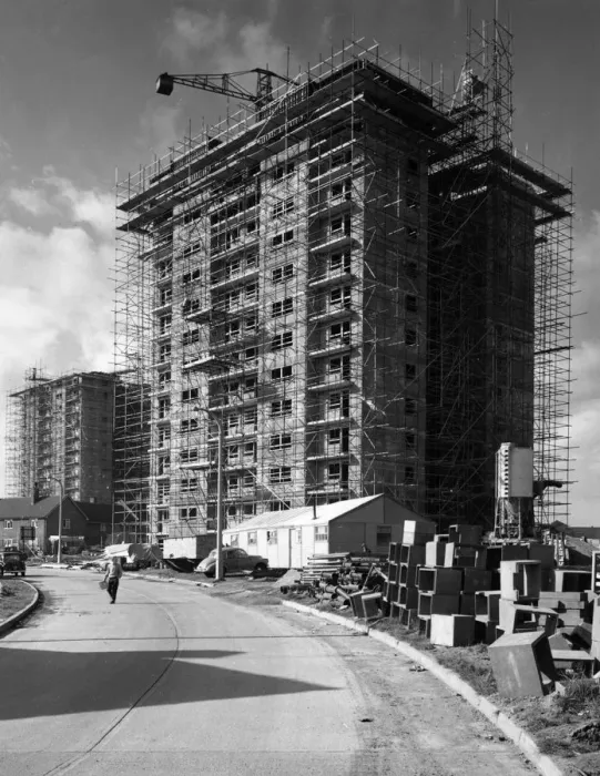 Framed Print : BUILDING COUNCIL FLATS Framed Print : BUILDING COUNCIL FLATS