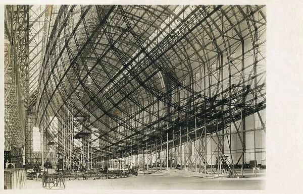 Building the frame of the Zeppelin Hindenburg