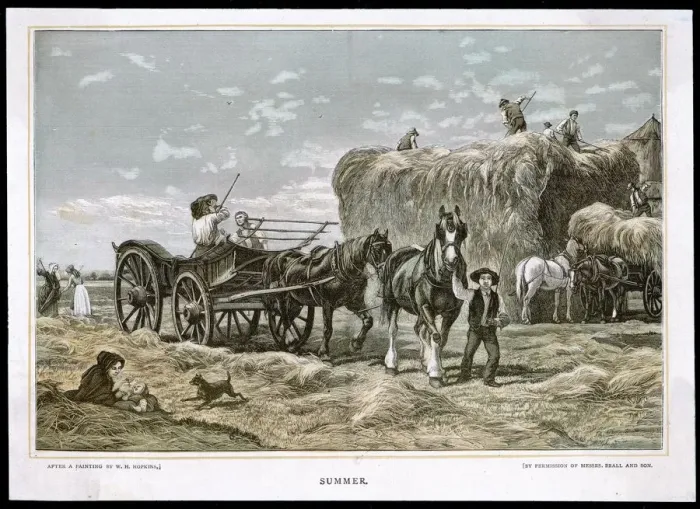 Framed Print : BUILDING THE HAYSTACK Framed Print : BUILDING THE HAYSTACK