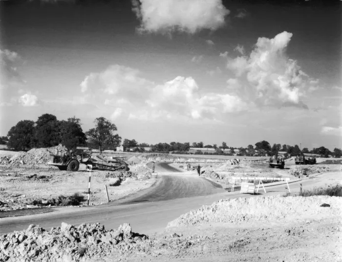 Framed Print : Building the M1 Motorway Framed Print : Building the M1 Motorway