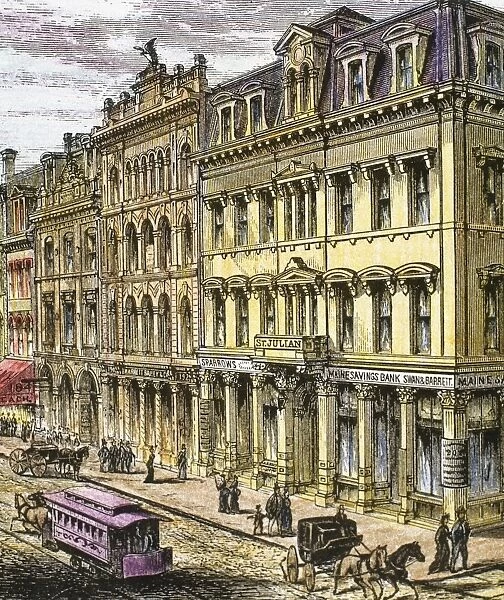 Building Maine Savings Bank. Portland. 1876