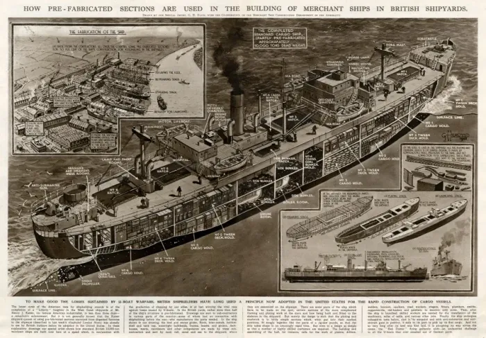 Framed Print : Building merchant ships by G. H. Davis Framed Print : Building merchant ships by G. H. Davis
