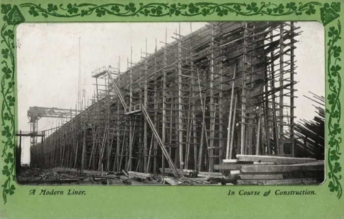 Framed Print : Building an Ocean Liner at Harland & Wolff, Belfast Framed Print : Building an Ocean Liner at Harland & Wolff, Belfast