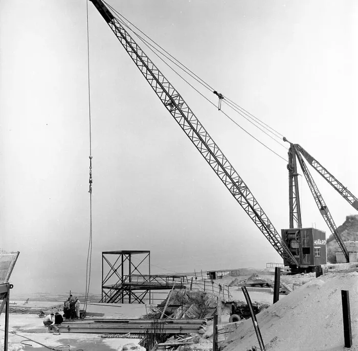 Framed Print : Building the Severn Bridge Framed Print : Building the Severn Bridge