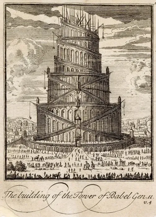 Framed Print : The building of the Tower Framed Print : The building of the Tower
