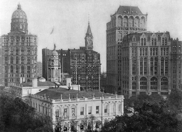 Framed Print : Buildings in Printing House Square, New York City, USA Framed Print : Buildings in Printing House Square, New York City, USA