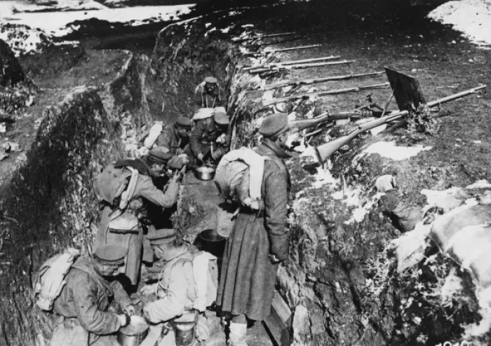 Framed Print : Bulgarian trench 1916 Framed Print : Bulgarian trench 1916