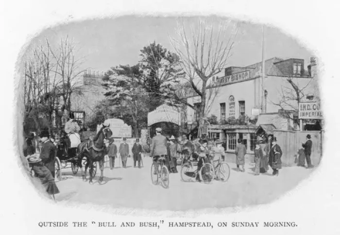 Framed Print : BULL & BUSH / HAMPSTEAD Framed Print : BULL & BUSH / HAMPSTEAD
