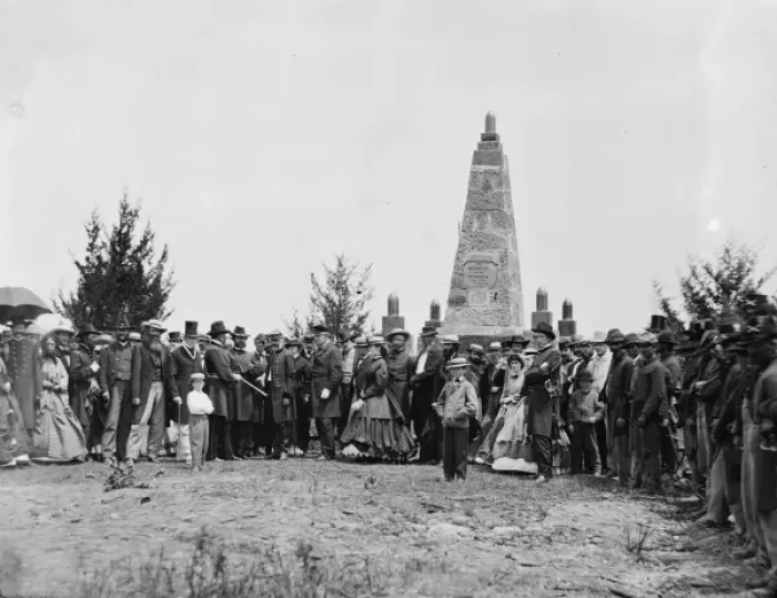 Framed Print : Bull Run, Virginia. Dedication of the battle monument Framed Print : Bull Run, Virginia. Dedication of the battle monument
