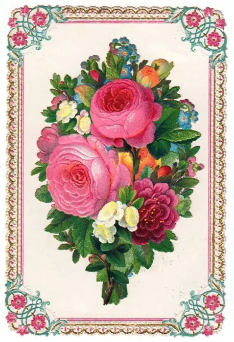 Framed Print : Bunch of assorted flowers on a greetings card Framed Print : Bunch of assorted flowers on a greetings card