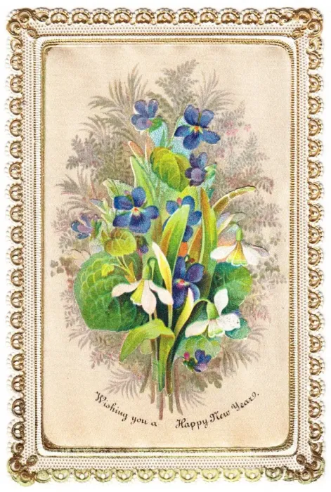 Framed Print : Bunch of flowers on a fabric New Year card Framed Print : Bunch of flowers on a fabric New Year card