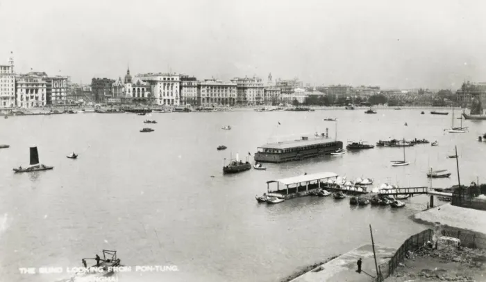 Framed Print : Along the Bund across the Whangpu River, Shanghai, China