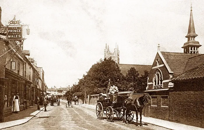 Framed Print : Bungay St. Mary's Street early 1900s Framed Print : Bungay St. Mary's Street early 1900s
