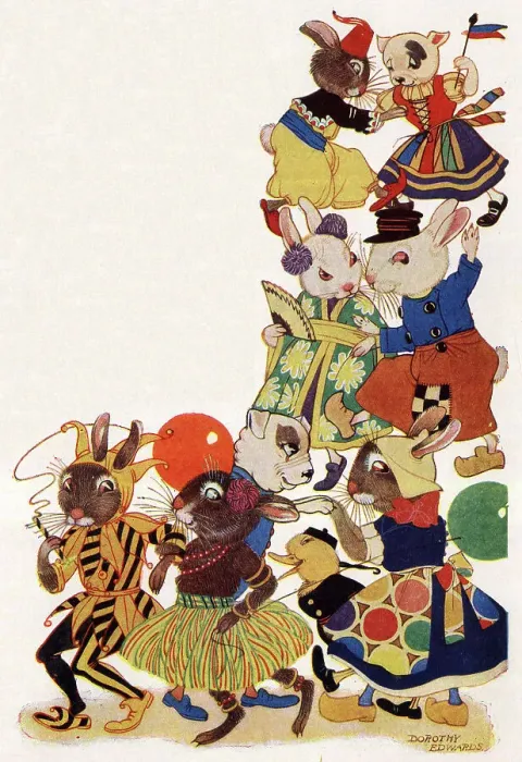 Framed Print : The Bunnies at the Fancy Dress Party Framed Print : The Bunnies at the Fancy Dress Party