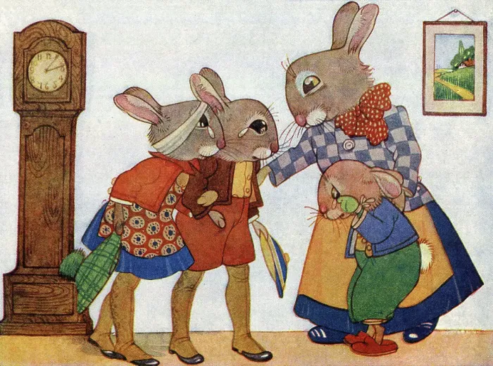 Framed Print : The Bunnies return home after their accident Framed Print : The Bunnies return home after their accident